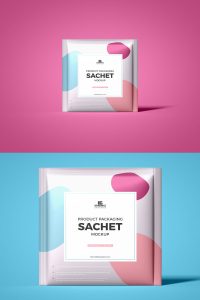 Download Free Front View Packaging Sachet Mockup PSD - Graphic ...