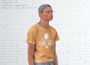 Free-Boy-Wearing-T-Shirt-Mockup-300