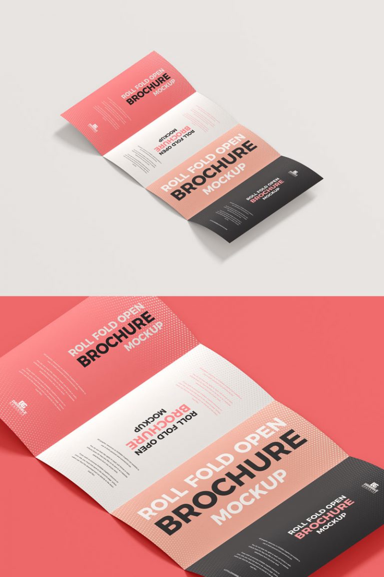 Free Modern Roll Fold Brochure Mockup Graphic Google
