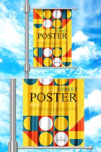 Free-Street-Banner-Poster-Mockup
