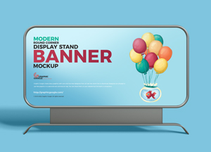 Free-Modern-Round-Corner-Display-Stand-Banner-Mockup-300