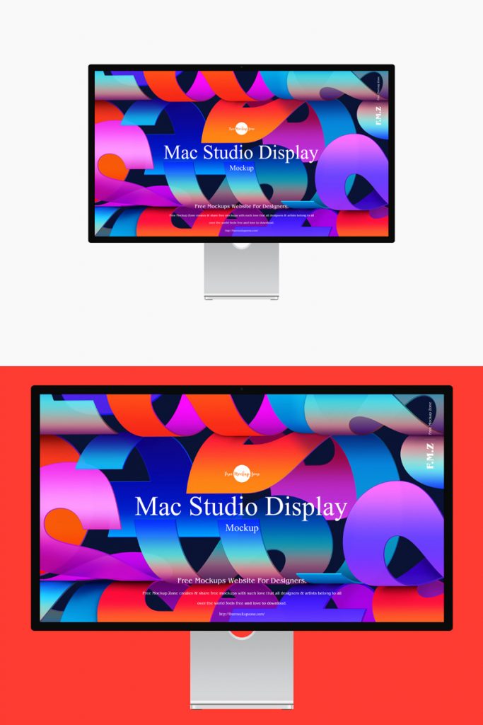 Free Premium Apple Mac Studio Display Mockup - Graphic Google - Tasty ...