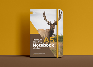 Free-Premium-Stand-Up-A5-Notebook-Mockup-300
