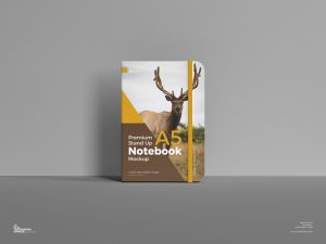 Free-Premium-Stand-Up-A5-Notebook-Mockup