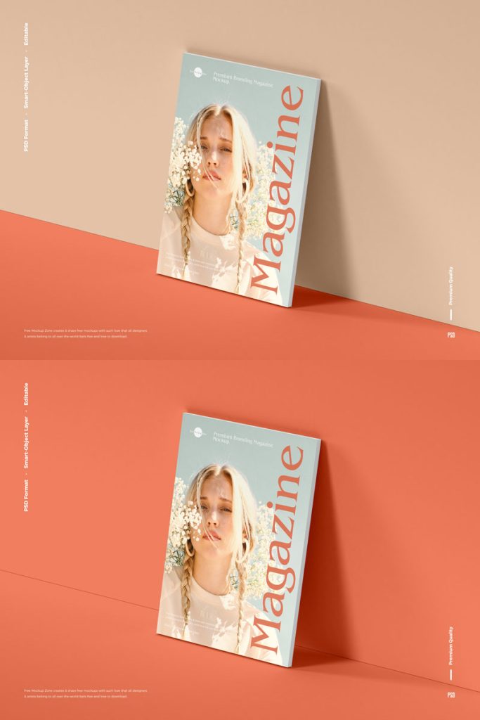 Free Brand A4 Modern Magazine Mockup   Graphic Google   Tasty Graphic