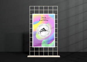 Free-Front-View-Wooden-Framed-Poster-Mockup-300