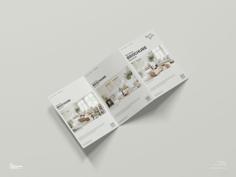 Free Premium A4 Size Tri-Fold Brochure Mockup - Graphic Google - Tasty ...