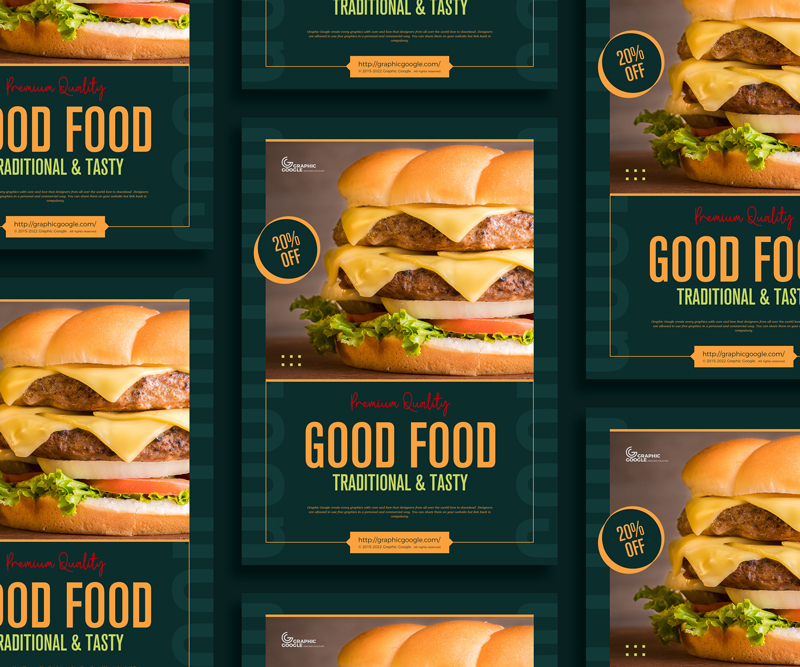 Free Premium Template of Food Flyer - Graphic Google - Tasty Graphic Designs  Collection