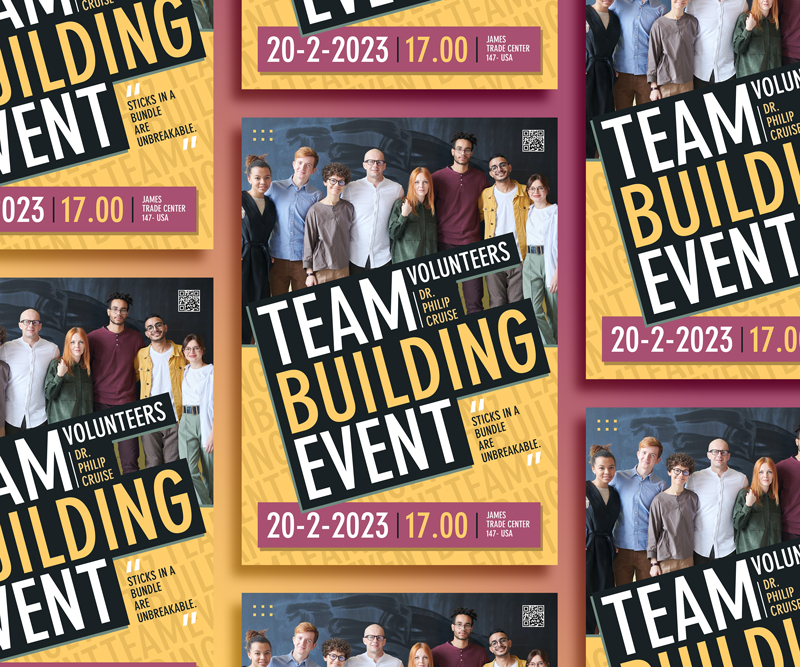 Free Team Building Event Flyer Design Template - Graphic Google - Tasty ...