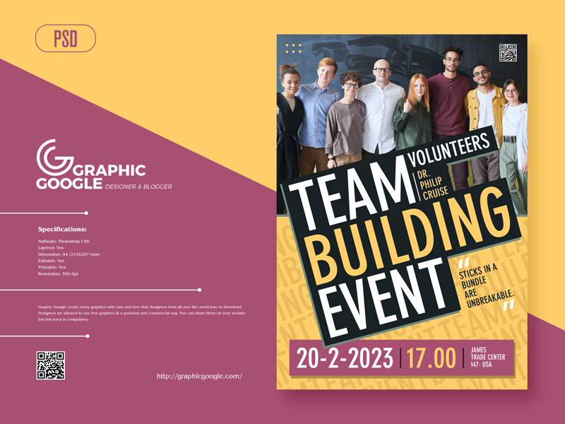 Free Team Building Event Flyer Design Template - Graphic Google - Tasty ...