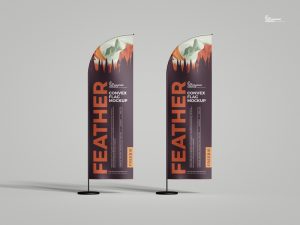 Free-Premium-Feather-Convex-Flag-Mockup