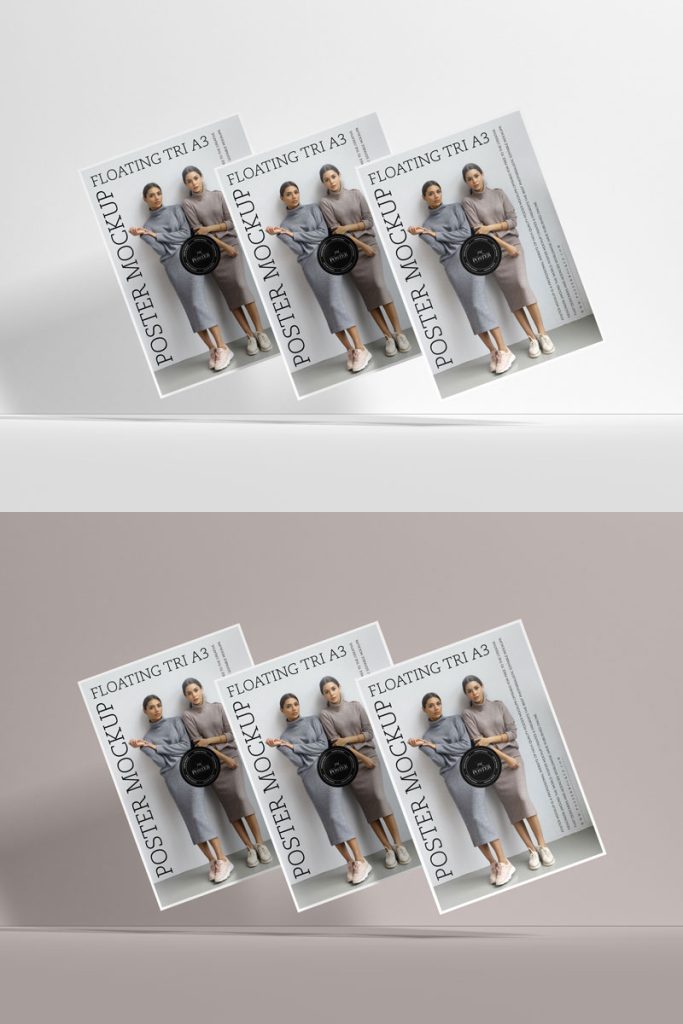Free Floating A3 Poster Mockup PSD - Graphic Google - Tasty Graphic ...