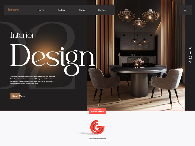 Free Interior Design Web Landing Page