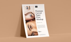 Free-Premium-Curved-Paper-Flyer-Mockup-300