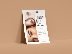 Free-Premium-Curved-Paper-Flyer-Mockup-300