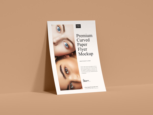 Free-Premium-Curved-Paper-Flyer-Mockup-300