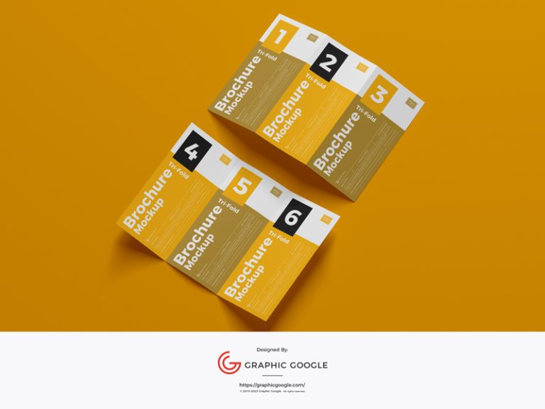 Free Brand Identity Tri-Fold Brochure Mockup - Graphic Google - Tasty ...