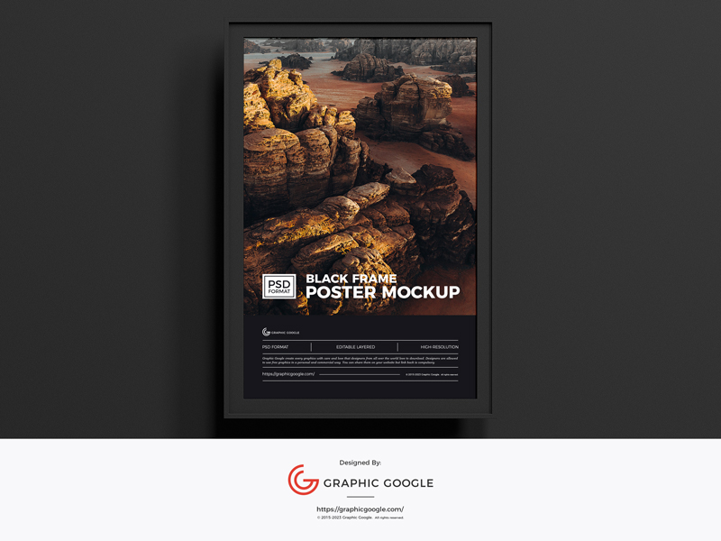 Free-Premium-Black-Frame-Poster-Mockup-600