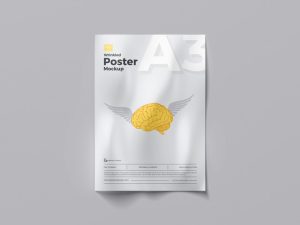 Free-A3-Wrinkled-Poster-Mockup