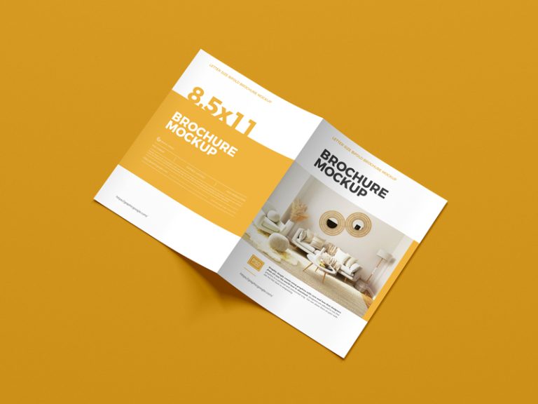 Free Letter Size Bifold Brochure Mockup - Graphic Google - Tasty ...