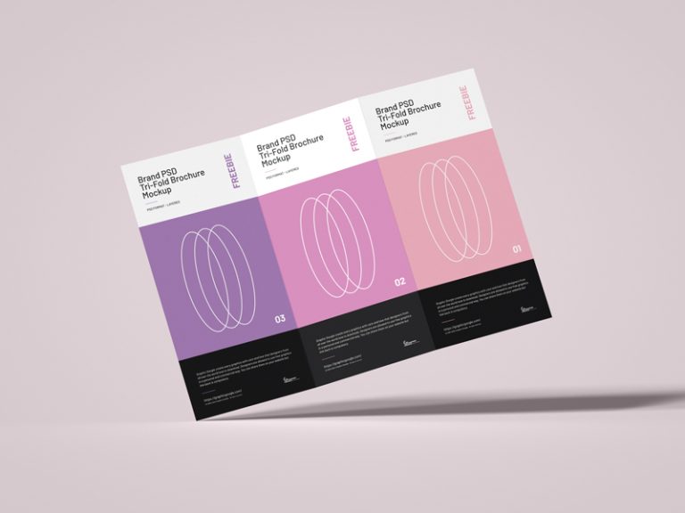 Free Brand PSD Tri-Fold Brochure Mockup - Graphic Google - Tasty ...