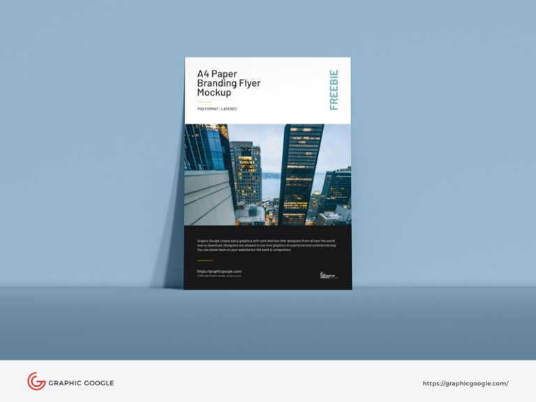 Free A4 Paper Branding Flyer Mockup - Graphic Google - Tasty Graphic ...