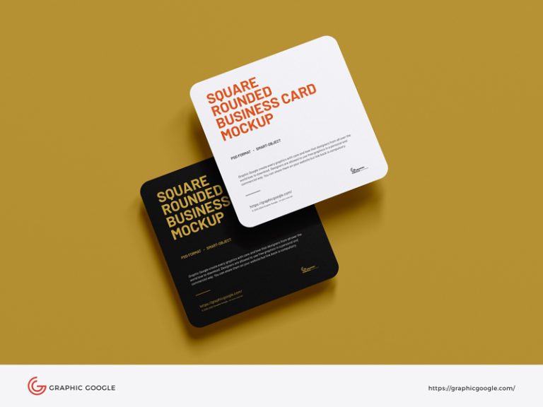 Free Rounded Square Business Cards Mockup - Graphic Google - Tasty ...