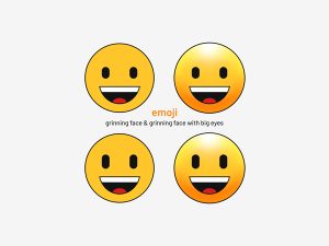 Free-emoji-grinning-face-&-grinning-face-with-big-eyes-PNG-and-PSD-300