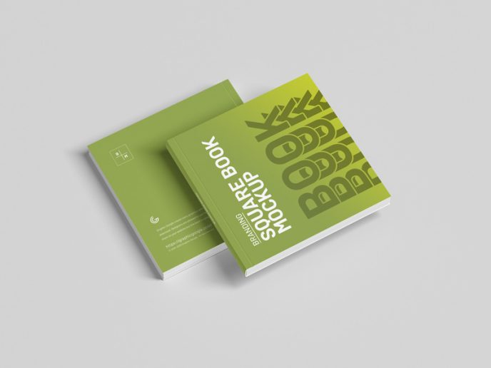 Free PSD Branding Square Book Mockup - Free PSD Branding Square Book Mockup 688x516 