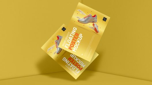 Free-Brand-Identity-Floating-Poster-Mockup-300