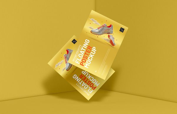Free-Brand-Identity-Floating-Poster-Mockup-300