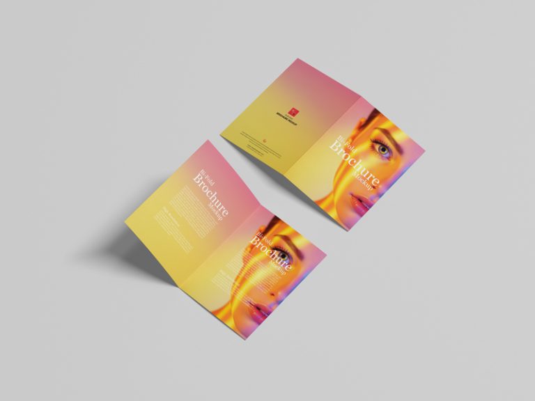 Free A4 Bi-Fold Brochure Mockup - Graphic Google - Tasty Graphic ...