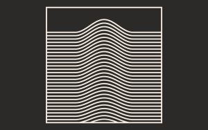 Example of line element in graphic design using straight and curved lines to create visual structure