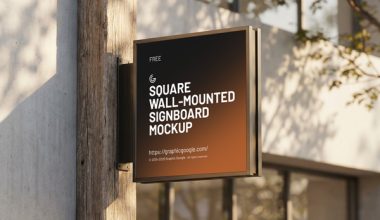 Free-Square-Wall-Mounted-Signboard-Mockup