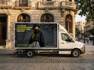 Free-Outdoor-Advertisement-Delivery-Van-Mockup