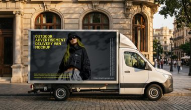 Free-Outdoor-Advertisement-Delivery-Van-Mockup