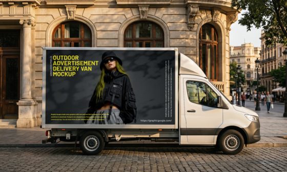 Free-Outdoor-Advertisement-Delivery-Van-Mockup