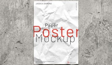 Crumpled-Paper-On-Concrete-Background-Poster-Mockup
