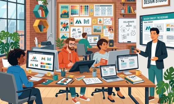 Graphic Design Team Illustration