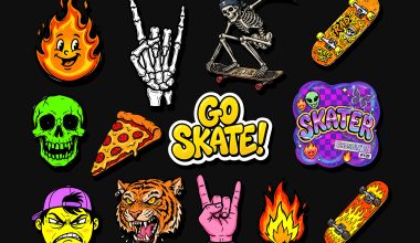 13-Free-Retro-Skate-Stickers-PNGs