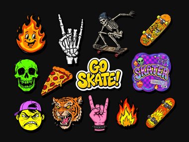 13-Free-Retro-Skate-Stickers-PNGs
