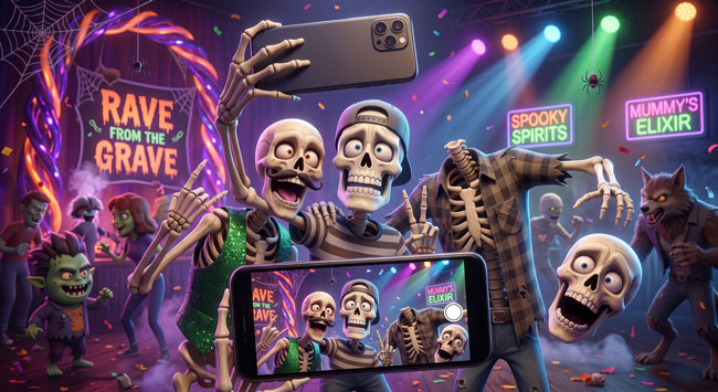 Halloween-Skeleton-Selfie