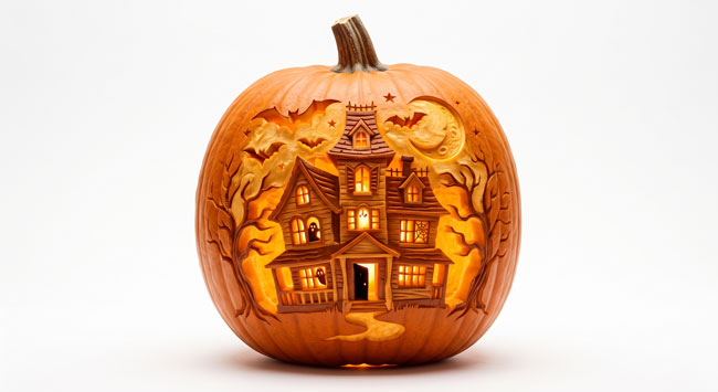 Haunted-House-Pumpkin-Carving