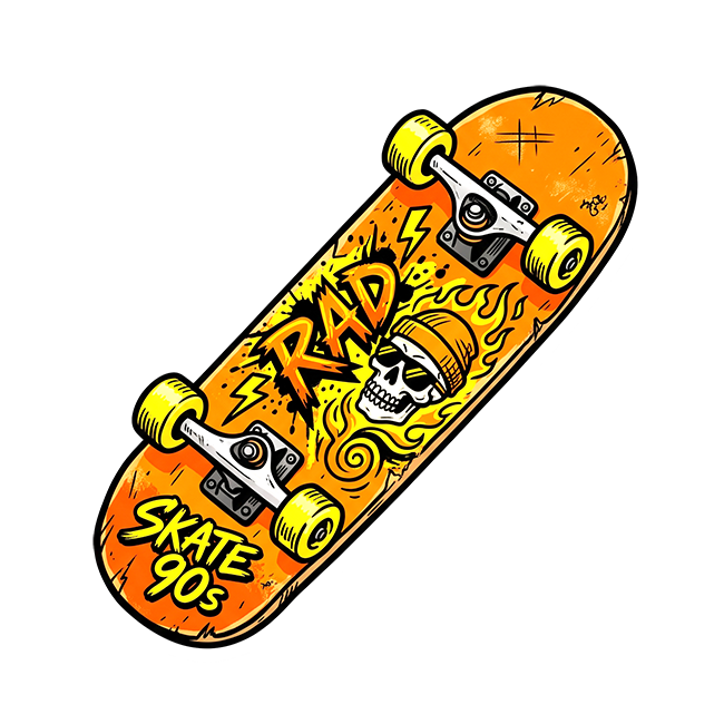 Orange-Skateboard